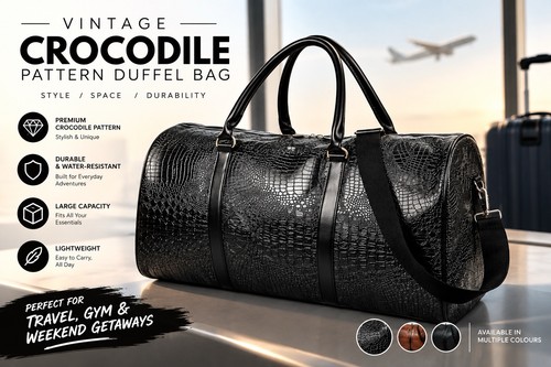 Vintage crocodile pattern - vintage,