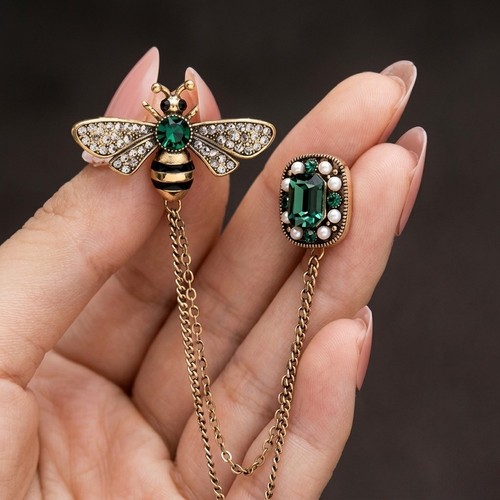 Enamel bumblebee brooches - enamel,