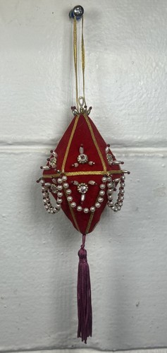 Velvet beaded christmas - velvet,