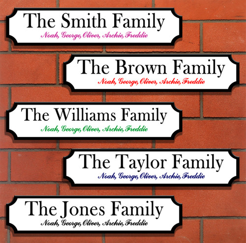 Personalised surname street - surname,