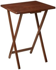 Folding Snack Table Wooden TV