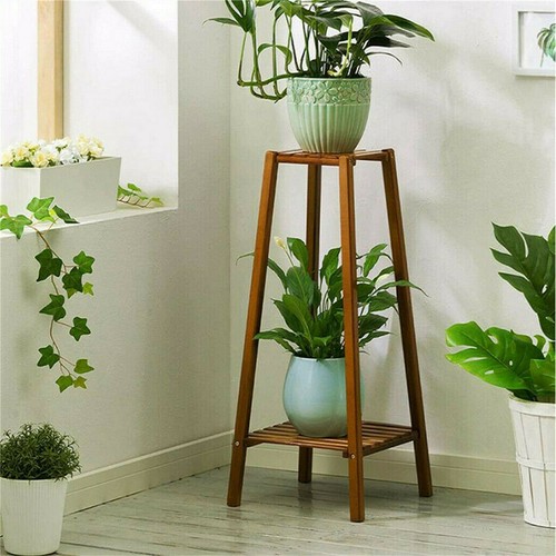 Bamboo plant stand tier - stand,