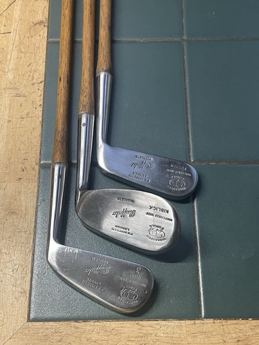 Hickory golf clubs rare fh - hickory,