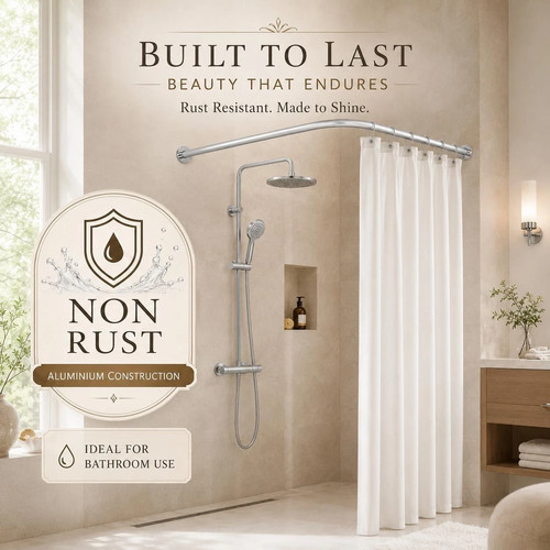 Shower curtain rail - shower, non