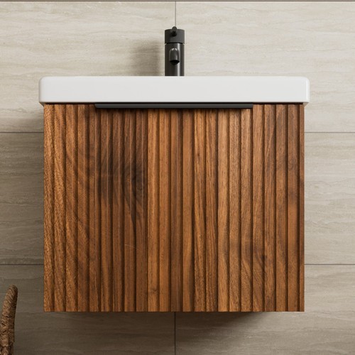 Fluted 500mm bathroom vanity - fluted,