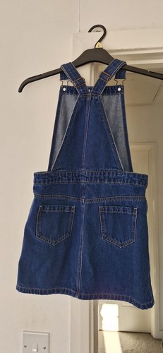 Girls dark blue denim gymslip - dark,