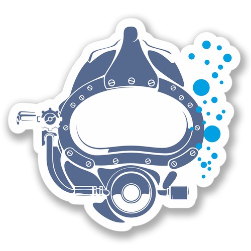 Scuba diver sticker car - x,