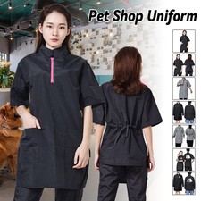 Pet Grooming  Clothing Dog Groomer Beautician Workwear Smock Uniform Robe