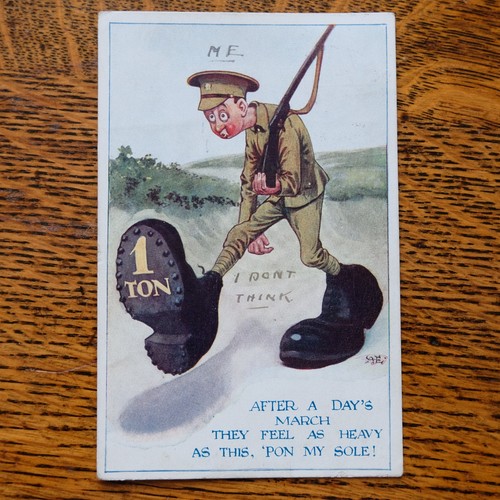 Postcard comic hobnail heavy - comic,,