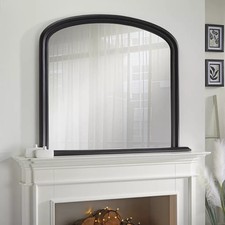 Overmantle Mirror Osborne Arched Shape with Black Frame- H 94cm x L 119cm xW 4cm