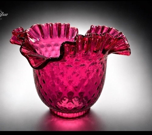 Vintage cranberry lamp - vintage, shade