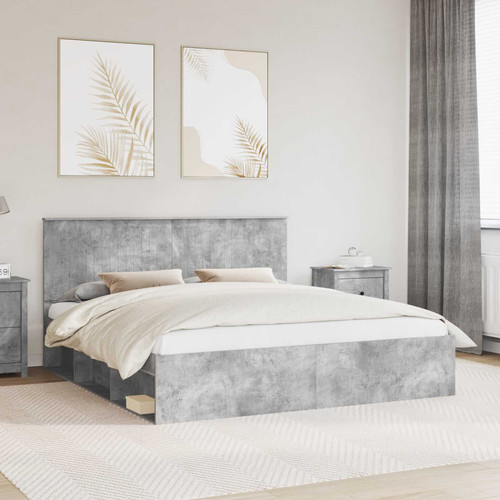 Bed frame concrete - bed, king