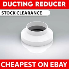 Ducting Pipe Reducer for Extractor Fan PVC 80 100 125 150 200mm 3" 4" 5" 6" 8"