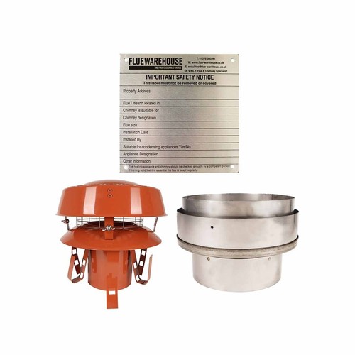 Flexible flue chimney - liner, 6"