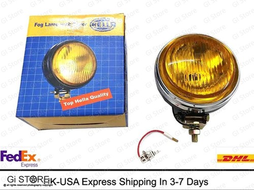 Hella round fog lamp - hella, yellow