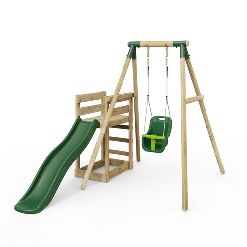 Rebo wooden swing set plus - swing,