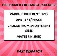 PERSONALISED RECTANGLE PRINTED STICKERS CUSTOM LOGO LABELS BUSINESS MATTE