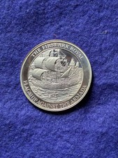 .925 Sterling Silver Hallmarked 40 Grams The First Ark Royal Medallion In Caps 