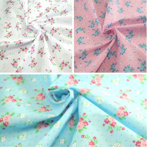 Polycotton fabric roses - fabric, &