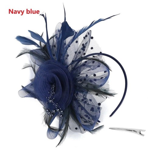 Flower feather fascinator - flower,