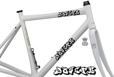 2 x Personalised Bike Name Stickers Graffiti Font Vinyl Decal Custom cycle BMX