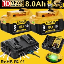 8.0Ah For DeWalt 18V Battery