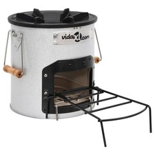 Camping Wood Stove Silver