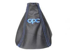 Leather Gear Gaiter for Vauxhall Astra H MK5 2005–2009 with Blue “OPC” Logo