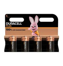 4 X DURACELL C SIZE PLUS POWER