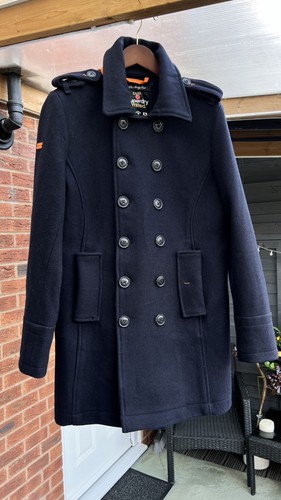 Superdry mens bridge coat navy - superdry,