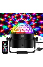 Disco Lights, 360°Rotation Sound Activated 3W RGB Lights with Remote