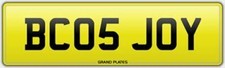JOYS JOYOUS HAPPY NUMBER PLATE BC05 JOY REG ASSIGNMENT FEE INCLUDED FUN 2005 ON