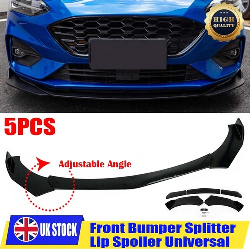 Gloss black front bumper - black,