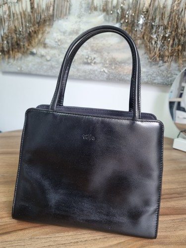 Petite black tula - black, leather