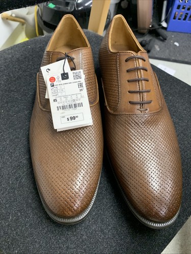 Zara brown leather mens shoes - zara,