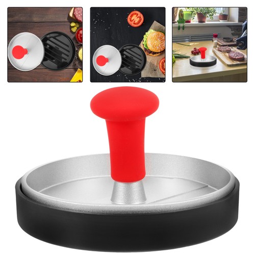 Stainless steel burger press - steel,