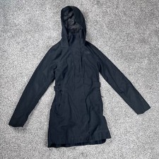 North Face Womens Laney Trench Raincoat Size XS Black Hood Pockets Insuleted