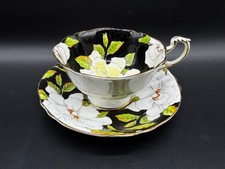 Paragon White Rose Blace Tea Cup Saucer Set Bone China England See details