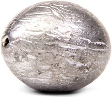 Silver fishing egg sinkers - egg,