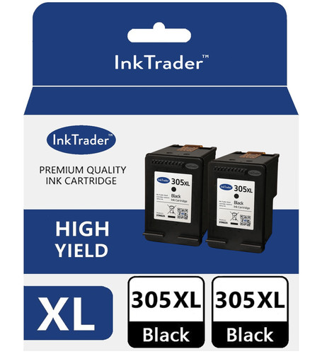 Refilled 305xl black ink - black,
