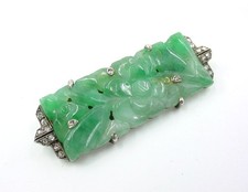 SALE--Art Deco Carved Jadeite