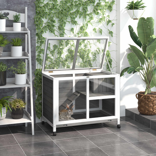 Wood rabbit hutch - wood,
