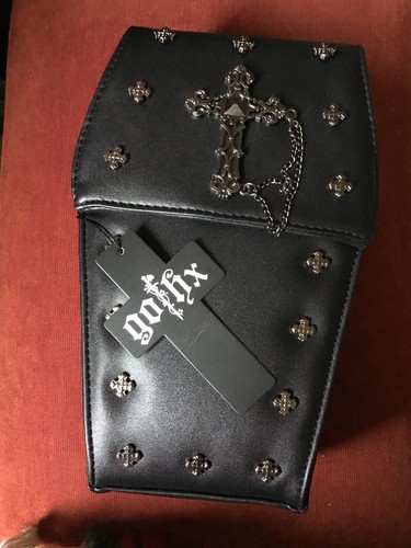 Gothx black coffin bag nwt - gothx,