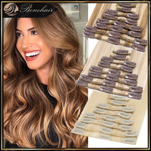 Extra thick clip human hair - thick, in
