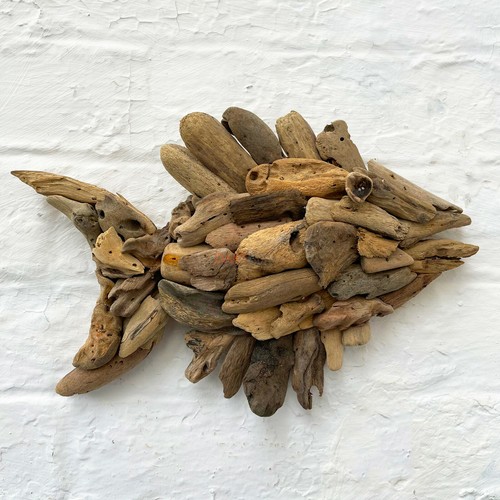 Driftwood fish wall sculpture - fish,