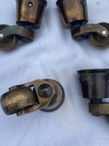 Vintage table leg castors - vintage,