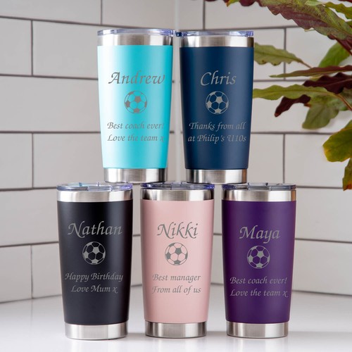 Personalised football thermos - personalised,