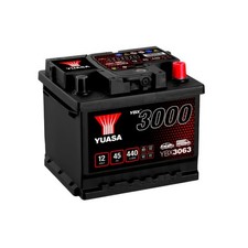 YUASA Car Battery 12V 45Ah 440A B13 B14 T1 Starter Fits Opel Commodore 2.5 E
