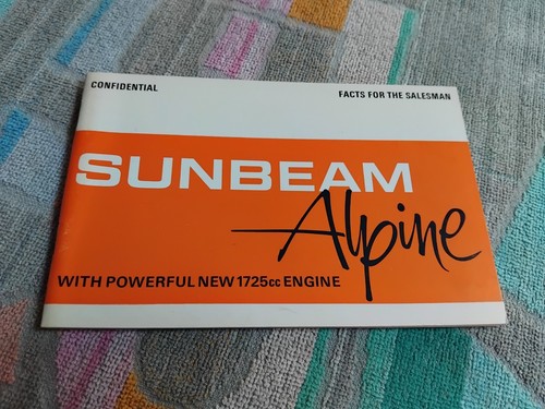 Sunbeam alpine 1725 - sunbeam, mk