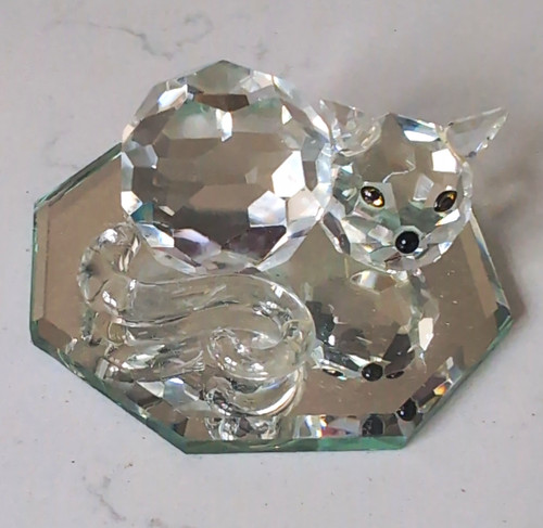 Clear faceted crystal glass - clear,